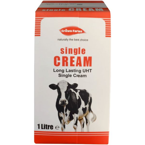 Crown Farms Single Cream 1Ltr - Discount Bazaar