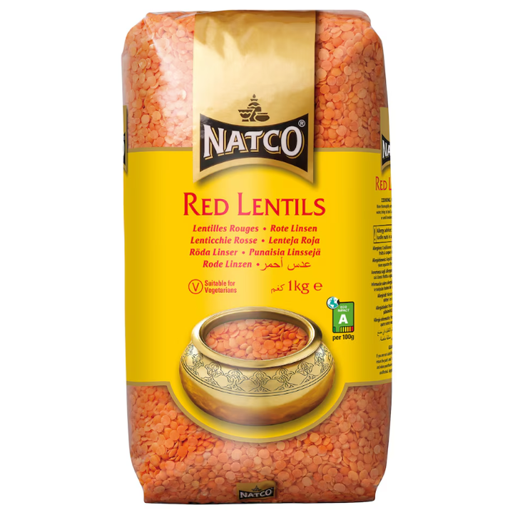 Natco Red Lentils 1kg - Discount Bazaar