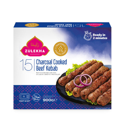 Zulekha Charcoal Cooked Beef Kebab 15 - Discount Bazaar