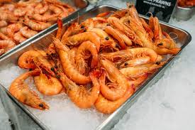 cooked king prawn